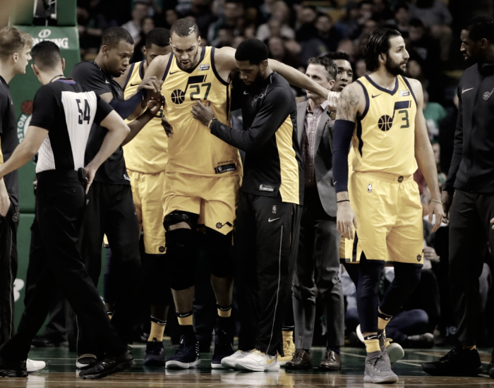 Gobert y Favors, lesionados en la victoria de Jazz ante Celtics