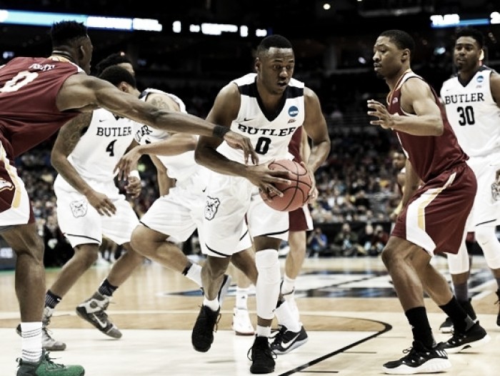 NCAA Tournament: Butler Bulldogs solid in 76-64 victory over Winthrop Eagles