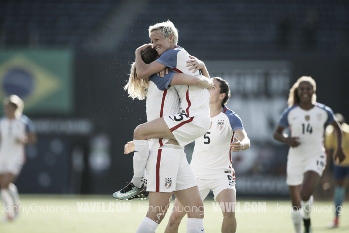High energy match between epic rivals results in USWNT comeback against Brazil