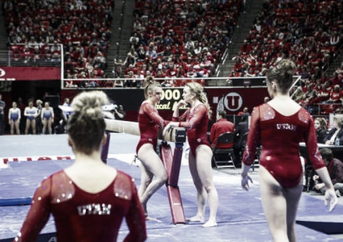 NCAA Gymnastics: Utah edge UCLA in a highly charged meet