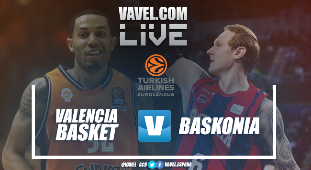 Resultado Valencia Basket 71 -  Baskonia 81 en Euroliga 2018