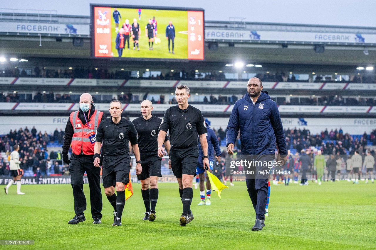 VAR and poor refereeing cost Palace in Liverpool loss - Patrick Vieira bemoans