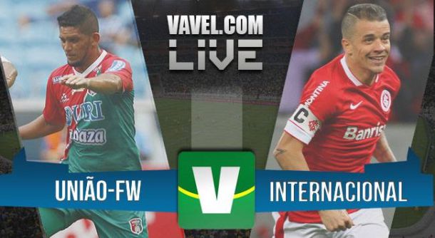 União-FW x Inter  minuto a minuto no Campeonato Gaúcho 2015 (0-1)