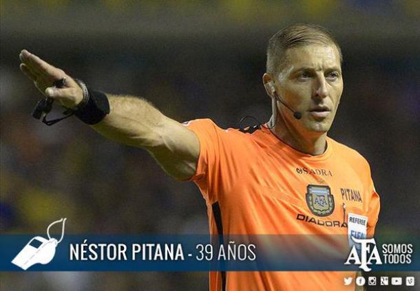 Néstor Pitana, árbitro de San Martín (SJ) - Argentinos Juniors