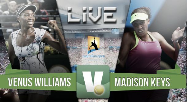 Resultado Venus Williams - Madison Keys en Open de Australia 2015