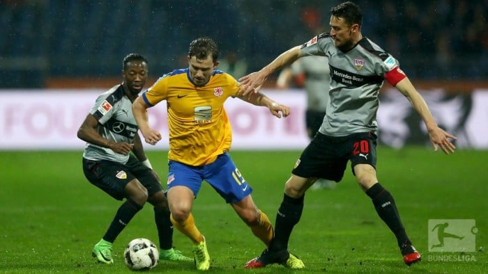 Eintracht Braunschweig 1-1 VfB Stuttgart: 10-man Swabians hold on for important point