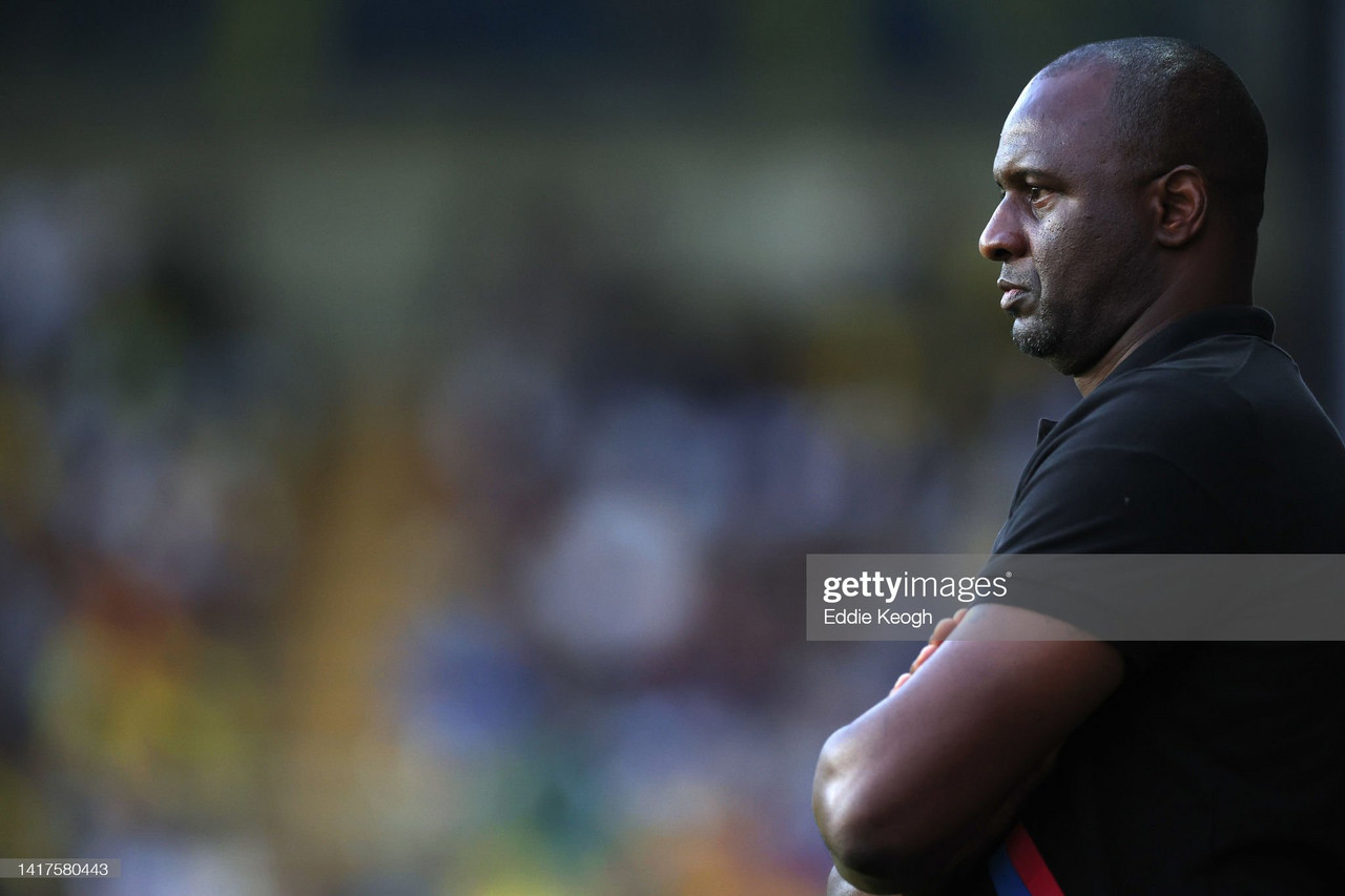 Vieira demands 'collective' effort from Crystal Palace in trip to Manchester City