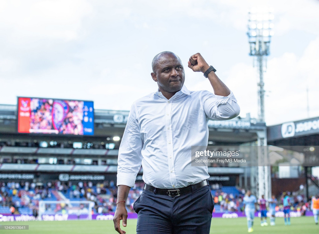 Patrick Vieira 'really pleased' with Palace after 3-1 victory over Aston Villa