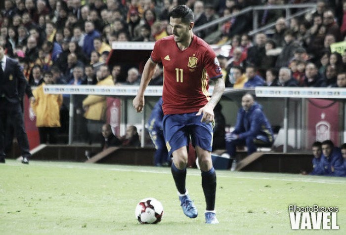 Vitolo juega 14 minutos en el empate de España frente a Colombia