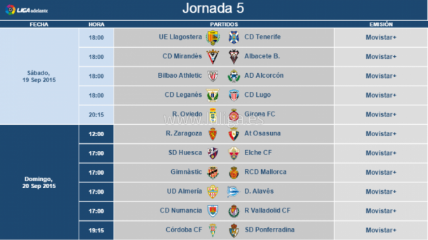 El Real Valladolid conoce los horarios de la quinta y sexta jornada