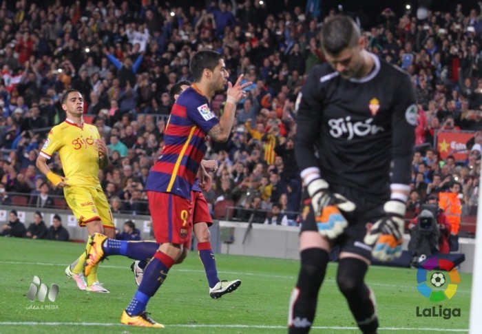El Sporting, tan sólo un empate en los últimos diez enfrentamientos ante el Barcelona