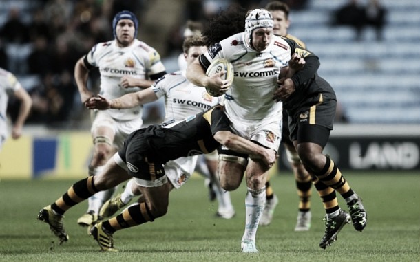 Wasps 27-41 Exeter: Waldrom triple helps Chiefs to fifth straight league win