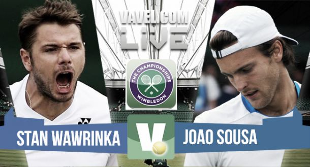 Resultado Stan Wawrinka - Joao Sousa en Wimbledon 2015 (3-0)