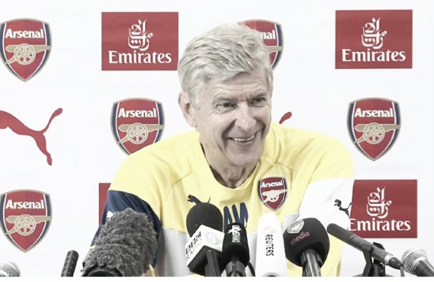 Arsène Wenger addresses the media ahead of crunch Norwich clash at Carrow Road