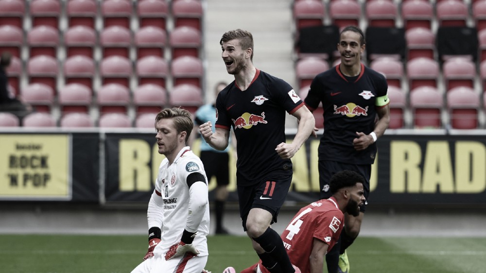 Com hat-trick de Werner, RB Leipzig goleia Mainz e retoma terceira posição da Bundesliga Com hat-trick de Werner, RB Leipzig goleia Mainz e retoma terceira posição da Bundesliga