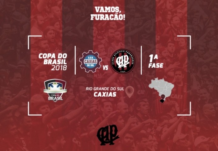 Em confronto regional, Atlético-PR terá o Caxias-RS como adversário na primeira fase da Copa do Brasil