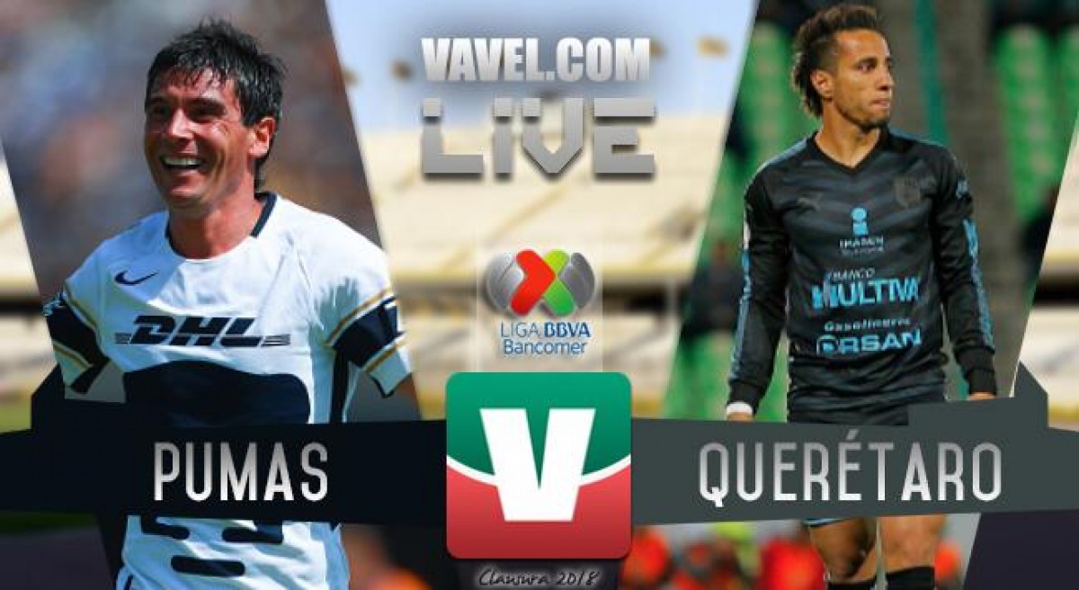 Pumas UNAM vs Querétaro En Vivo Online Liga MX 2018 (1-0) Pumas UNAM vs Querétaro En Vivo Online Liga MX 2018 (1-0)