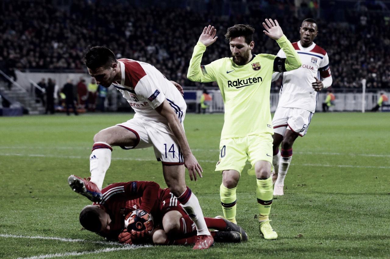Lyon e Barcelona empatam sem gols em noite dos goleiros
