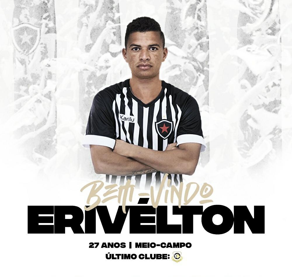 Botafogo-PB anuncia contratação do meia Erivélton