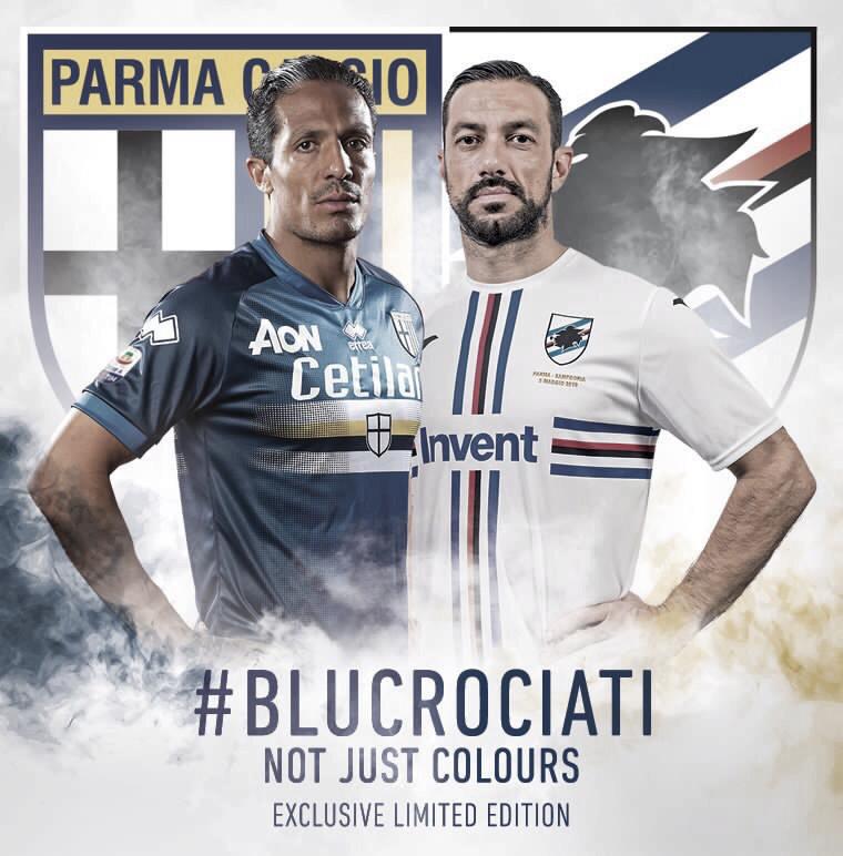 Em homenagem a amizade de torcidas, Parma e Sampdoria vão usar camisa um do outro