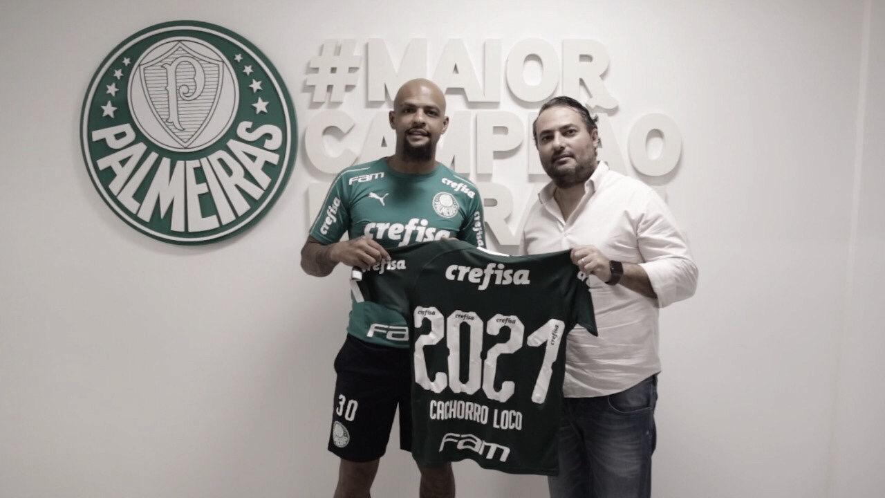 Palmeiras acerta renovação de Felipe Melo até 2021 Palmeiras acerta renovação de Felipe Melo até 2021