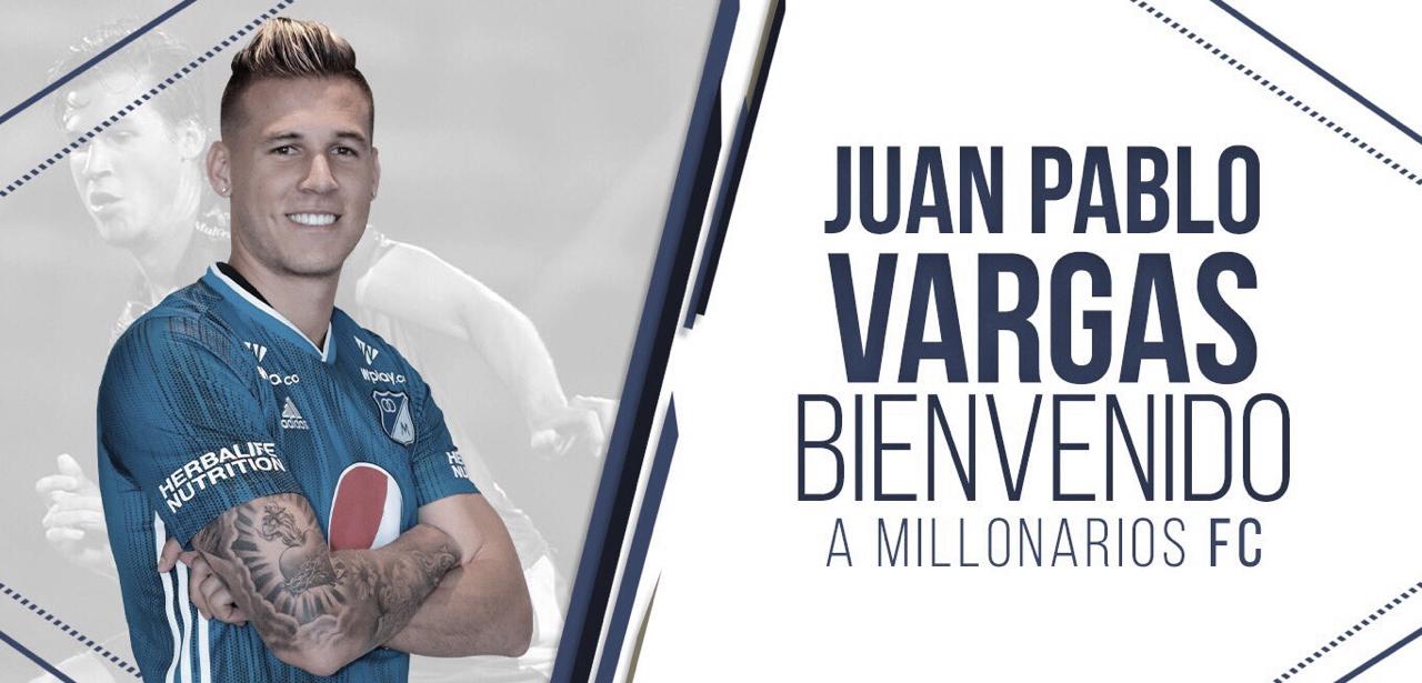 Juan Pablo Vargas, nuevo central de Millonarios Juan Pablo Vargas, nuevo central de Millonarios