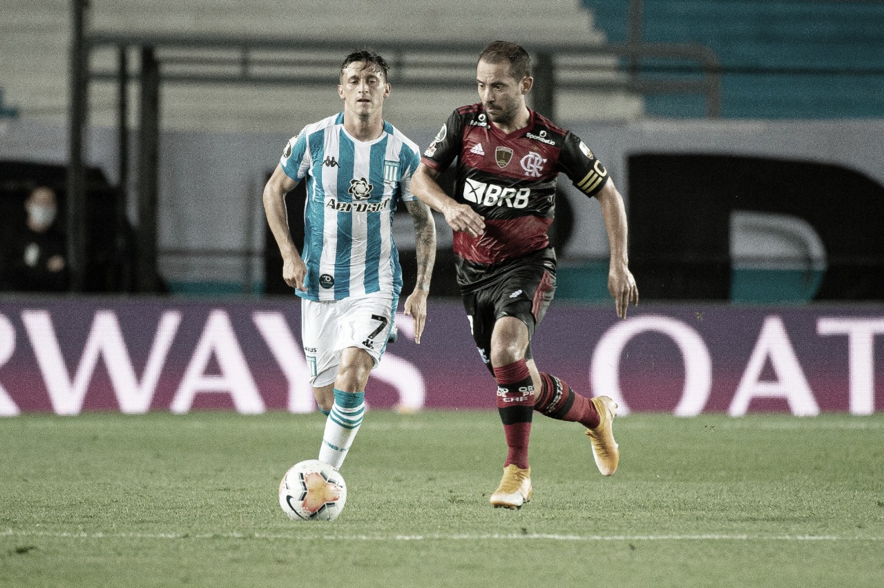 Falha defensiva e gol relâmpago: Racing e Flamengo empatam na Libertadores