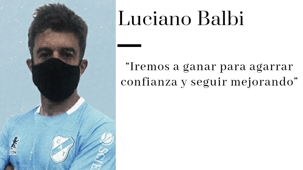 Entrevista. Luciano Balbi: "Esperemos que en los próximos partidos podamos ganar y convertir varios goles" 