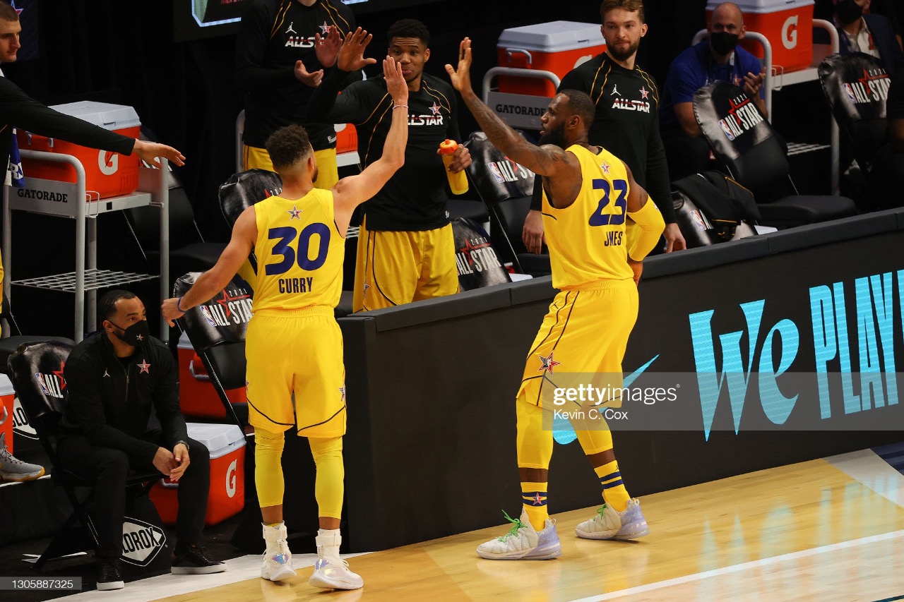 Curry and Lillard hit back-to-back half-court shots as Team LeBron