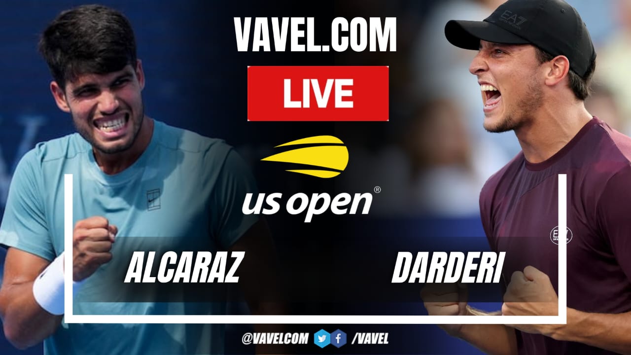 Alcaraz vs Darderi LIVE Score Updates: Second set for the Spaniard (6-2, 6-4, 3-0)