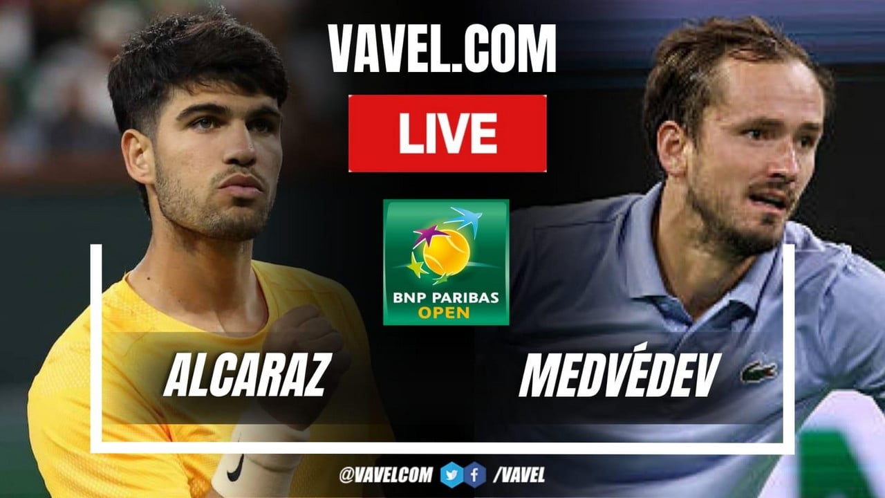 Highlights and Sets Alcaraz vs Medvedev (3-6, 6-7) in Indian Wells