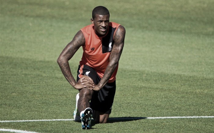 Georginio Wijnaldum joins Liverpool teammates in the US for first training session
