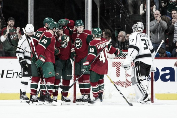 Minnesota Wild score three in second period to defeat Los Angeles Kings 6-3