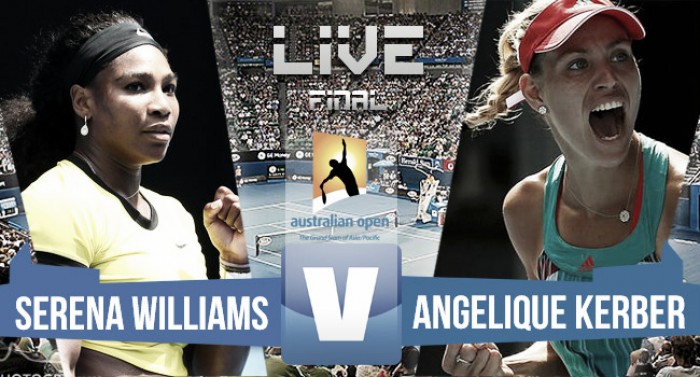 Resultado Serena Williams - Angelique Kerber en la final del Open de Australia 2016 (1-2)