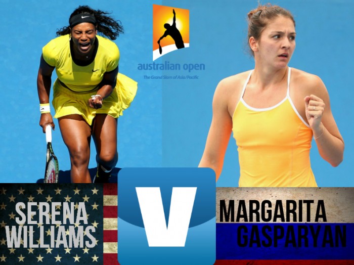Score Serena Williams - Margarita Gasparyan Of The 2016 Australian Open Fourth Round (2-0)