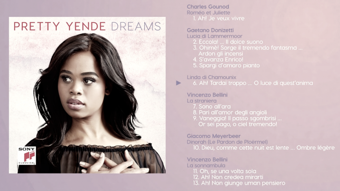 La soprano Pretty Yende lanza su segundo álbum, 'Dreams'