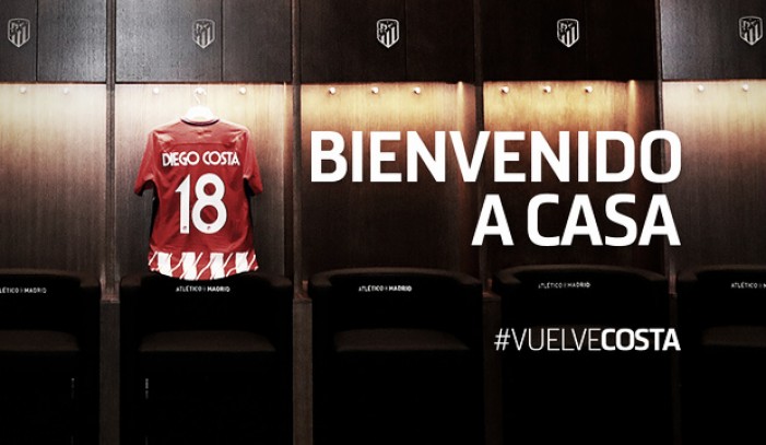 Atlético de Madrid oficializa contratação de Diego Costa junto ao Chelsea