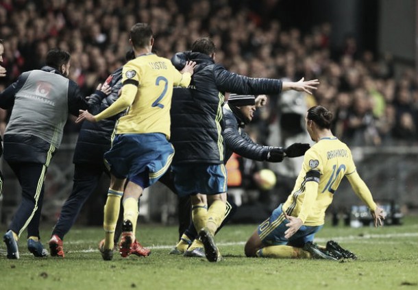 Denmark 2-2 Sweden (3-4 on aggregate): Ibrahimovic brace secures Euro 2016 spot for Sweden